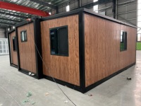 Rumah Kontainer Lipat Ekspansi Dua Sayap Baja Prefabrikasi Mobile untuk Hunian, Ruang Tamu, Kantor, Hotel, dan Villa