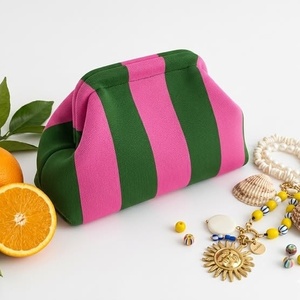 Bolso de mano de punto a rayas personalizado para mujer, con forma de nube, monedero tejido, bolsa de almacenamiento de cosméticos, regalo para vacaciones en la playa - Product Image 2