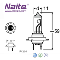 Ampoule de phare halogène pour voiture NAITE H7 12V 55W Blanc naturel 9007 heures de durée de vie