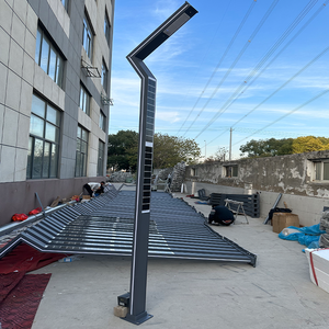 New Design 4m Ornamental Used Parking Lot Outdoor <strong>Vintage</strong> Lamp Post <strong>Light</strong> Aluminum Pole - Product Image 5