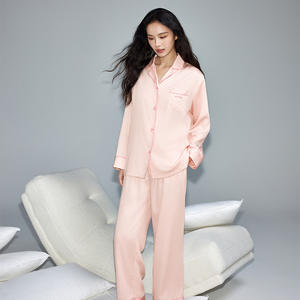 Pijamas de Alta Gama para Mujer, Ropa de Dormir Súper Suave y Lisa, Cuello en V Clásico, Conjunto de Pijamas de Tencel Modal para Mujer, Regalo para el Hogar - Product Image 4