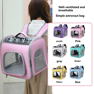 Bolsa de Transporte <span class=keywords><strong>para</strong></span> Perros y Gatos, Portátil, Transpirable, de Plástico, con Correas de Mochila, Ligera, Plegable, Moderna, <span class=keywords><strong>para</strong></span> Viajes y Salidas - Product Image 6