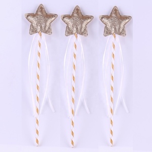 Varita Mágica de Hada con Estrella de Cinco Puntas, Adorno para Disfraces de Princesa, Regalo para Niños, Graduación, Ramadán, Disfraz de Ángel con Lentejuelas, Hecho a Mano - Product Image 1