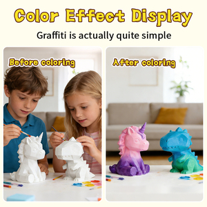 Juego de Arte y <span class=keywords><strong>Manualidades</strong></span> de Yeso con Diseño de Unicornio, <span class=keywords><strong>para</strong></span> Pintar y Decorar, al por Mayor, OEM/ODM, Tendencia de Moda, Juguetes de Rompecabezas <span class=keywords><strong>para</strong></span> Niños - Product Image 4