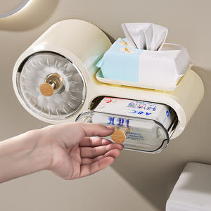 GREENSIDE High-End a parete scatola di fazzoletti da bagno di stoccaggio senza perforazione necessaria impermeabile <span class=keywords><strong>per</strong></span> la toilette <span class=keywords><strong>per</strong></span> il soggiorno - Product Image 2