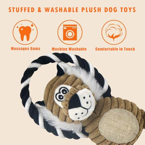 Jouet pour chien en peluche personnalisé avec étiquette, corde en coton à mâcher et à tirer, fabricant en gros pour marques d'animaux de compagnie, commande en gros - Product Image 2
