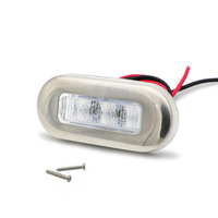 ISURE MARINE Cadre en acier inoxydable Feu latéral Yacht Éclairage de bateau 12V LED Feu de navigation