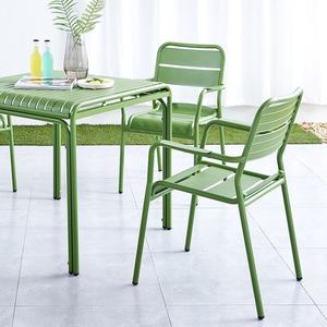 Juego de Comedor para Jardín con Mesa Cuadrada y 4 Sillas, Estructura de Aluminio Resistente a la Intemperie, Color Personalizable - Product Image 6