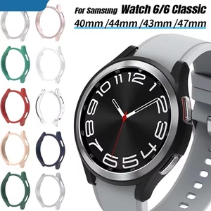 Coque directe d'usine pour <span class=keywords><strong>Samsung</strong></span> Galaxy <span class=keywords><strong>Watch</strong></span> 6 <span class=keywords><strong>Classic</strong></span> 47mm 43mm protecteur d'écran pour Galaxy <span class=keywords><strong>Watch</strong></span> 7 6 40mm 44mm PC pare-chocs - Product Image 6