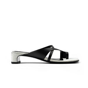 Sandalias de Vacaciones Tejidas de Diseño Sueco, Marca Original, Cuero Genuino, Punta Cuadrada, Tira Fina Cruzada, Tacón Bajo de Piel de Oveja - Product Image 3