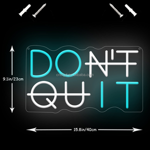 Tonight Don't Quit Letrero de neón para decoración de pared Luces Led para dormitorio Oficina Gimnasio Fiesta Gamer Room Decoraciones - Product Image 4