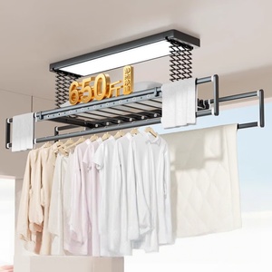 Intelligent remote control electric clothes drying rack hidden lifting double rod automatic clothes drying telescopic rod - Product Image 5