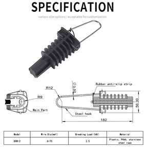 Ophanganker klem dode-eindspanningsklem voor hoogspanningslijnen laagspanning - Product Image 6