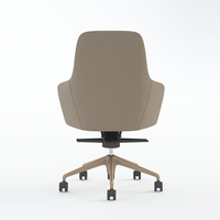 Chaise de bureau pivotante exécutive minimaliste personnalisée à dossier moyen et structure monobloc pour le bureau et la maison