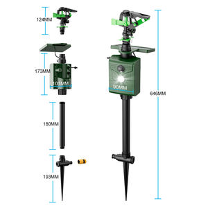 Répulsif à ultrasons pour animaux d'extérieur, rotation à 360°, activation par mouvement, arroseur de jardin, répulsif pour cerfs à ultrasons - Product Image 6