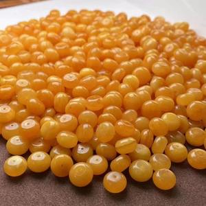 Cuentas de Ámbar Natural LANGYUE, Amarillo/Blanco, 8mm, Cuentas Espaciadoras Sueltas de Cera para Presbicia, Varias para Manualidades y Joyería - Product Image 2