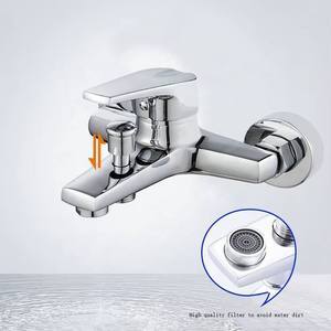 Robinet de douche mural poli avec interrupteur dissimulé baignoire antigel chaud froid Triple robinet accessoires de quincaillerie - Product Image 4