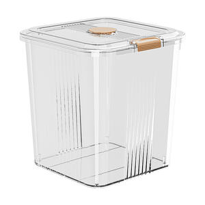 Seau à riz domestique anti-insectes et anti-humidité, en plastique scellé, 6L-50L, pour riz, farine et céréales - Product Image 2