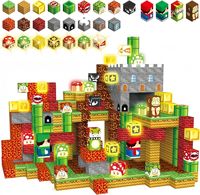 Blocs de construction magnétiques écologiques de style pixel, ensemble de 100 pièces, matériau ABS, bâtiments modernes, développement de l'intelligence des garçons, bricolage