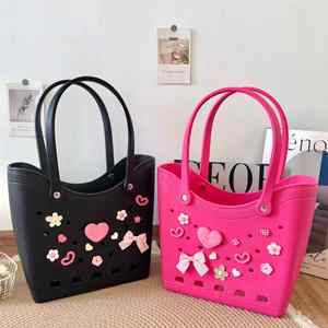 DIY <b>Accessories</b> EVA Beach <b>Bag</b> Summer Waterproof EVA Tote <b>Bags</b> Outdoor Travel Storage <b>Bag</b> for Girls - Product Image 2