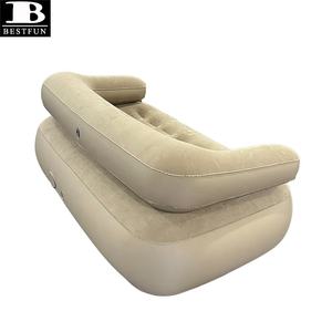 Canapé-lit gonflable double détachable avec pompe à batterie intégrée de 2000 mAh, fauteuil <span class=keywords><strong>inclinable</strong></span> automatique, camping, maison - Product Image 4