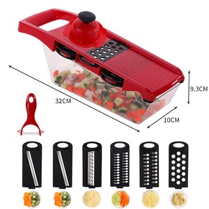 Alat pemotong sayur multifungsi, pengiris Manual aman untuk dapur - Product Image 2