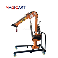 Mini grue électrique pliable pour sol, petite grue de levage portable, grue électrique de 2 tonnes pour l'entreposage