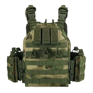 YAKEDA New Arrivals Tactical Gear 1000D Polyester RUS Green MC 10*12" Plate Carrier With Multiple Pouches Colete Tatico