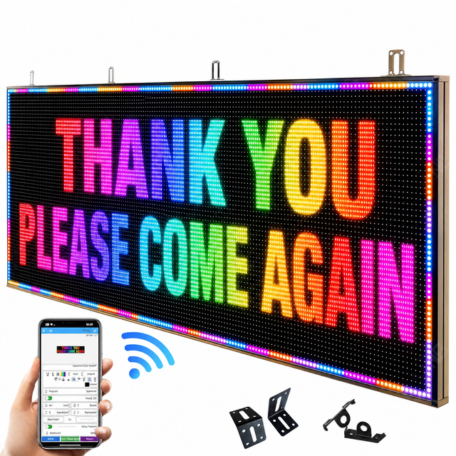 Customizable Size Wifi  Programmable Scrolling LED Sign Message Board Full Color Text Image Animation Display