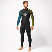 Wetsuit Freediving DIVESTAR dengan Logo Depan Custom, Neoprene 3mm Super Stretch, Kulit Halus, Bernapas, Tahan Air, Resleting Belakang