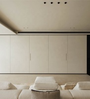 Mueble de TV LED de Madera, Centro de Entretenimiento Flotante de Pared, Ecológico y Duradero, para Sala de Estar, con Puerta Corredera