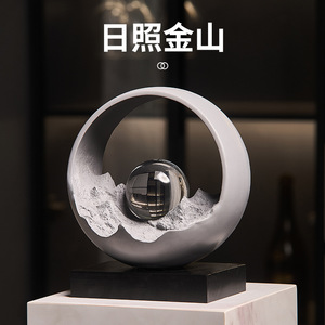 Éxito de Ventas Transfronterizo: Estante para Vinos de Diseño de Lujo con Inspiración Montañesa, para Sala de Estar y Dormitorio, Artesanía en Resina - Product Image 3