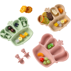 Assiette manuelle en silicone de qualité alimentaire résistante aux hautes températures avec formation sans BPA pour les tout-petits - Product Image 2