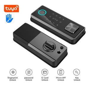 ट्या वाई-फाई से जुड़ा घर कार्यालय लकड़ी का दरवाजा हैंडलेस अदृश्य होटल इनडोर फिंगरप्रिंट लॉक बार - Product Image 3