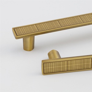 Minimalist Shell Pattern Oval Drop-shaped <b>Small</b> Single-hole Bronze Cabinet Drawer Wardrobe Handle Modern Light Luxury Surface - Product Image 2