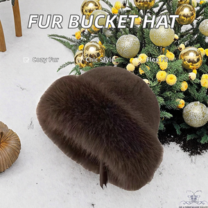 Chapeau d'hiver chaud et épais pour femme, style bob, imitation fourrure, cuir, élégant - Product Image 3