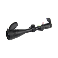 Hunt Long Range Scope 4-16x44 6x AOE Optic Telescopic Red Green Illuminated Reticle Tactical Sight Magnifier Wide Angle Aluminum