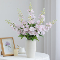 Usine en gros Real Touch Larkspur bas quantité minimale de commande Delphinium artificiel haut de gamme Arrangement de fleurs artificielles Larkspur artificiel