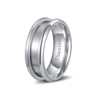 Poya 4mm 6mm 8mm Noir Blanc Céramique Acier Inoxydable Titane Tungstène Noyau de bague vierge pour incrustation - Product Image 4