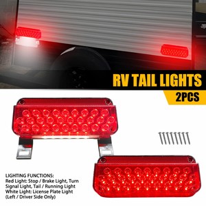 2 feux arrière LED rouges, clignotants, feux de plaque d'immatriculation pour remorque, camion, camping-car - Product Image 3