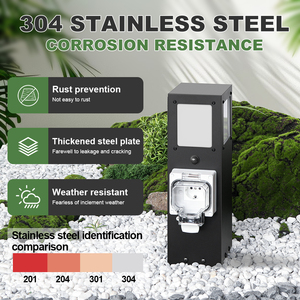 Il sensore del giardino esterno della Villa illumina la Base di potere della colonna della presa di terra - Product Image 4