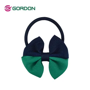 Gordon โบว์ริบบิ้นผ้าโพลีเอสเตอร์สำหรับติดผม,ที่รัดผมหางม้ายางรัดผมตกแต่งสำหรับเด็กผู้หญิง