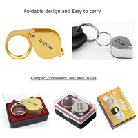 30x Folding Jewelry Geological Antique Appraisal Magnifying Glass Portable Mini Handheld Magnifying Glass
