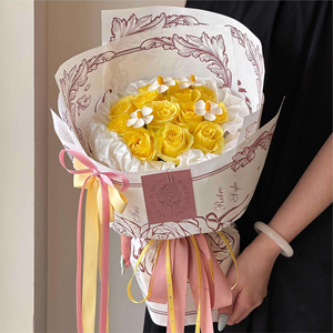 Papel de Envolver para Flores, Diseño Simple, Papel para Celebridades de Internet, Envoltura para Ramos de San Valentín, Papel Kraft Grueso - Product Image 4