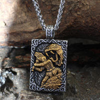 Nouveau Collier Pendentif Marteau de Thor Viking Vintage en Acier Inoxydable et Titane Style Hip-Hop pour Hommes