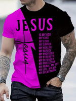 Kaos Olahraga Pria Desain Huruf Poliester, Mode Pria Amerika Eropa 2026, Produk Terlaris Musim Panas, Perdagangan Luar Negeri