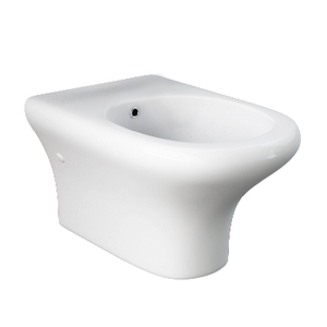 Bidet Compatto Ninfea da Parete, Lunghezza 58 cm, Larghezza 36,5 cm, Altezza 35 cm, con Rubinetto Erogatore - Product Image 1