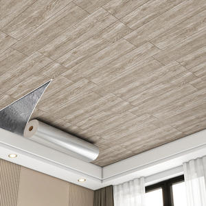 Autocollants de papier peint de Grain de bois de <span class=keywords><strong>plafond</strong></span> de vinyle de prix bas pour la décoration à la maison - Product Image 5