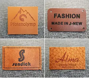 Good Quality Customize Leather Tag Jeans Soft Leather Patch Label Wholesale Cloth Luggage Leather Tag For Bag and clothing