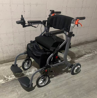 Aide à la marche électrique multifonctionnelle, portable, légère, pliable, en alliage d'aluminium, avec freins électroniques et batterie au lithium